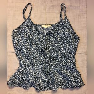 Spaghetti Strap Peplum Top